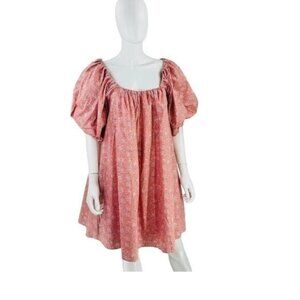 Hyacinth House Floral Mauve Puff 3/4 Sleeve Sundress Extra Large
